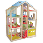 Melissa & Doug Wooden Hi-Rise Dollhouse with Accessories
