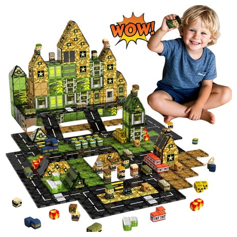 3 Sets of Military Magnetic Tile Building Blocks
