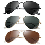 3-Pack Unisex Aviator Sunglasses