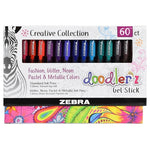 60-Ct Zebra Pen Doodlerz Gel Stick Pen Mega Set