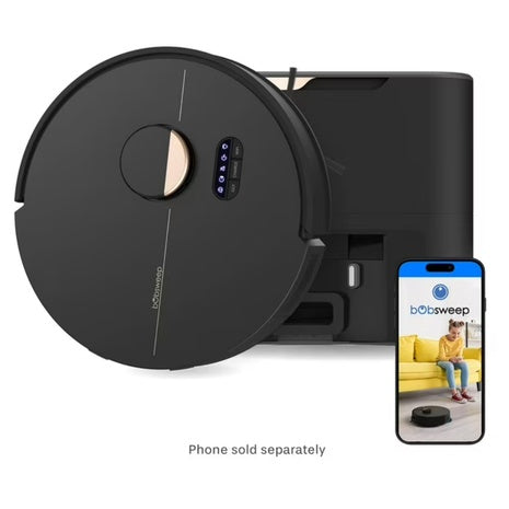 BObsweep Dustin Plus 8000 Pa Suction Self-Emptying Robot Vacuum & Mop