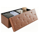 43" Foldable Storage Ottoman Bench