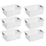 6-Pack Sterilite Medium Ultra Storage Baskets