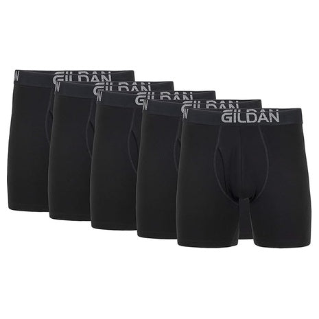 5-Pack Gildan Men's Underwear Cotton Stretch Boxer Briefs