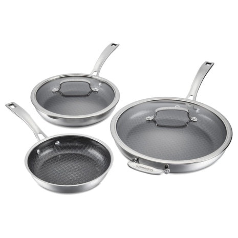 5 Piece Cuisinart FusionPlus Hybrid Nonstick Stainless Steel Cookware Set