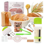Sourdough Starter Kit with Round & Oval Banneton Baskets