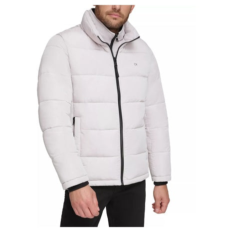Calvin Klein Men's Puffer with Set In Bib Detail