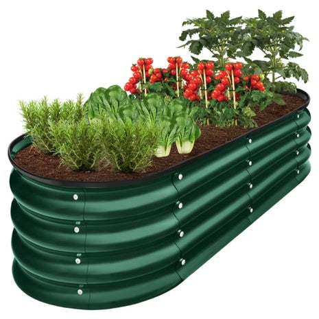 Best Choice Products 4x2x1ft Outdoor Raised Metal Oval Garden Bed (Various)