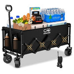 34" 260lbs Foldable Wagon with All-Terrain Wheels