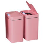 2-Pack 2.7 Gal Smart Bathroom Trash Cans With Lids