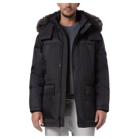 Marc New York Men's Tripp Oxford Poly & Faux Wool Combo Down Parka