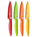 4 German Steel Paring Knives with Blade Covers