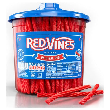 3.5 lb Jar Red Vines Licorice Candy Twists