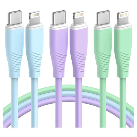 3-Pack USB-C to Lightning Cables