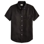 Men's Short Sleeve Baird McNutt Garment Dyed Irish Linen Shirt