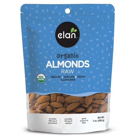 8-Pack Elan Organic Raw European Almonds