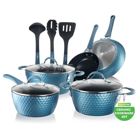 11-Piece NutriChef Non-Stick Cookware Set