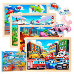 4 Wooden Jigsaw Puzzles