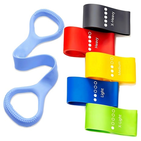 6-Pack Elastic Pilates Resistance Bands