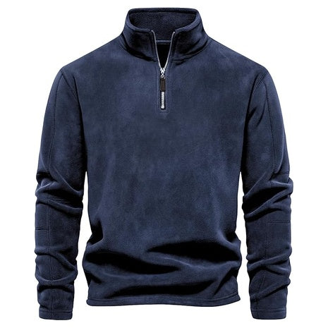 Men's Quarter Zip Fleece Pullover Sweatshirt