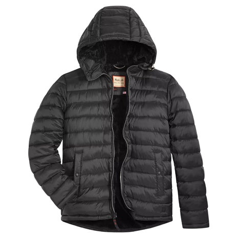 Hawke & Co. Men's Sherpa Lined Hooded Puffer Jacket
