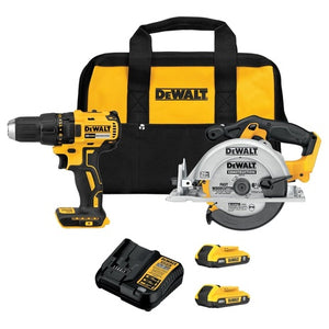 2-Tool DEWALT 20V MAX Drill & Circular Saw Combo Kit