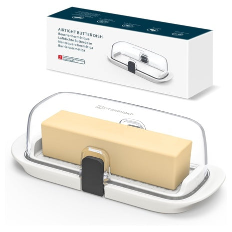 KITCHENDAO One-handed Airtight Butter Dish With Lid