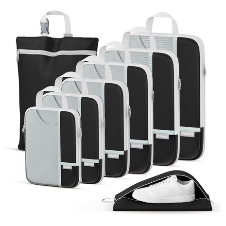 8-Piece Percover Pro Structured Compression Packing Cubes Set