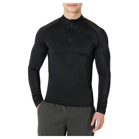 Amazon Essentials Men's Quarter Zip Rash Guard Shirt