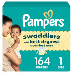 164 Size 1 Pampers Swaddlers Diapers