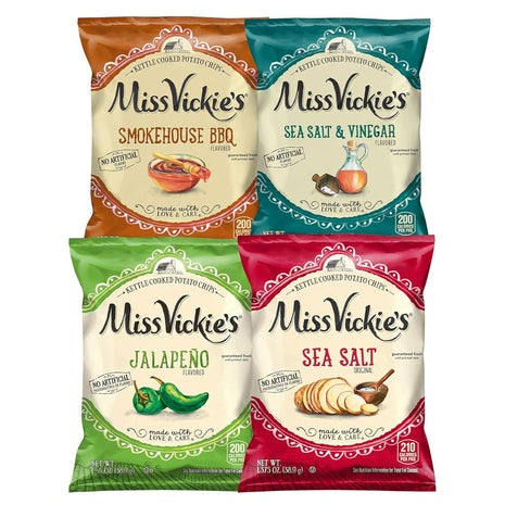 28 Miss Vickie’s Kettle Cooked Chips Variety Pack (Kof-K/-Dairy)
