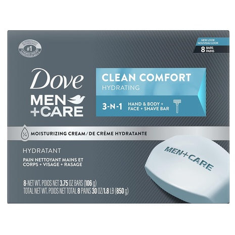 8 Bars Dove Men+Care Extra Fresh 3-in-1 Soap