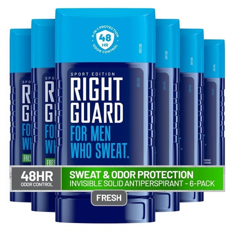6-Pack 2.6 oz Right Guard Sport Fresh Scent Antiperspirant & Deodorant