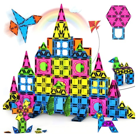 250-Piece Magnetic Tiles Building Set