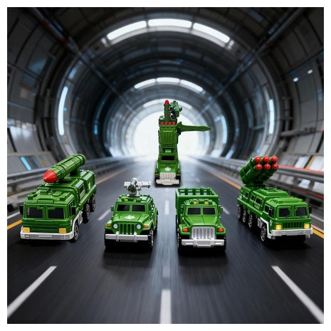 17-Piece Military Magnetic Vehicles Set