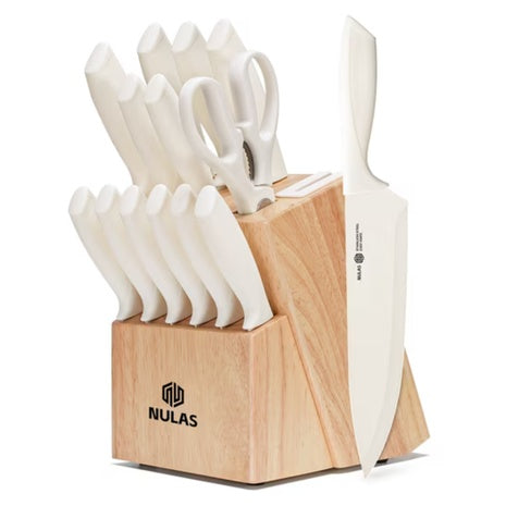 14-Piece High Carbon Stainless Steel Knife Block Set