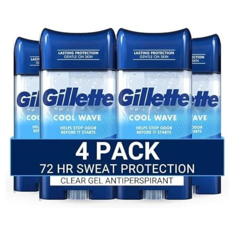 4-Pack Gillette Clear Gel Men's Antiperspirant And Deodorant (3.8 oz)