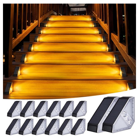 14-Pack LED Solar Stair Lights