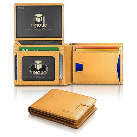 Men's Slim Bifold RFID Blocking 2 ID Windows Wallet
