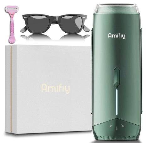 Amifiy Ice Cooling IPL Hair Removal Device W/ Razor & Glasses