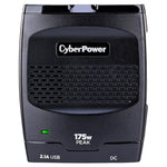CyberPower 175W 12V Car Power Inverter W/ 2-AC Outlets & USB Port