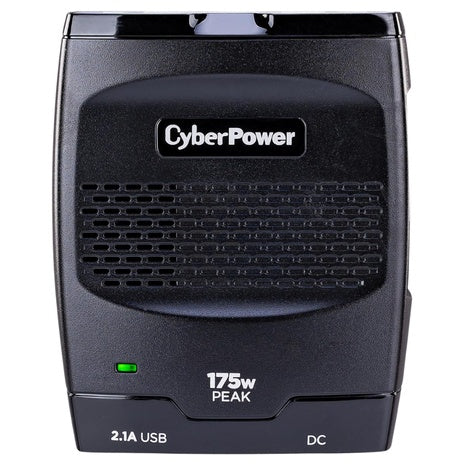 CyberPower 175W 12V Car Power Inverter W/ 2-AC Outlets & USB Port