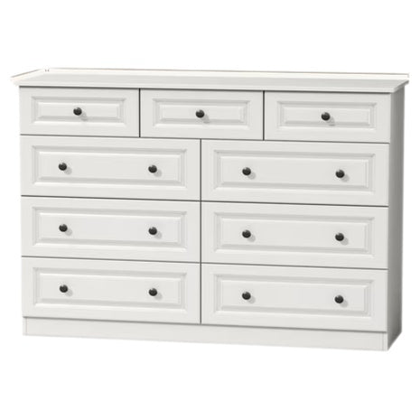 Negylim 9-Drawer Wood Storage Cabinet (Black/White)