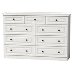 Negylim 9-Drawer Wood Storage Cabinet (Black/White)