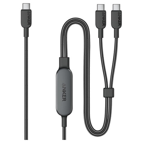 4ft 140W 2-in-1 USB-C To 2x USB-C Charging Cable (2 Colors)