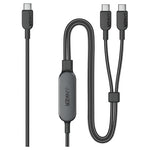 4ft 140W 2-in-1 USB-C To 2x USB-C Charging Cable (2 Colors)