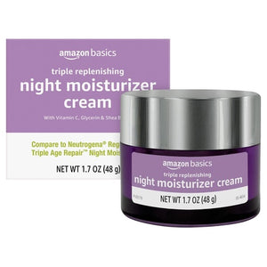 1.7oz Amazon Basics Triple Replenishing Moisturizer Night Cream