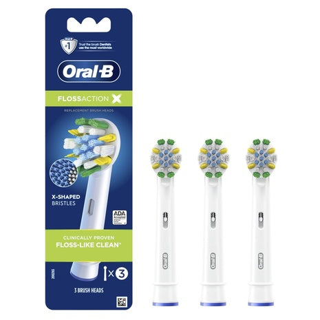 3 Oral-B FlossAction Replacement Brush Heads