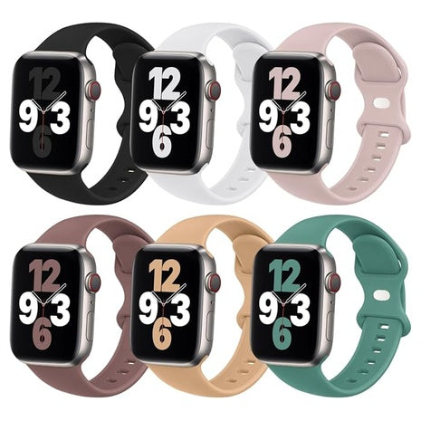 6-Pack Sport Bands Compatible With Apple Watch (Various)