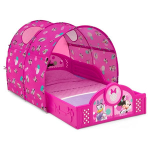 Delta Children Disney Minnie Mouse Plastic Sleep and Play Toddler Bed with Tent